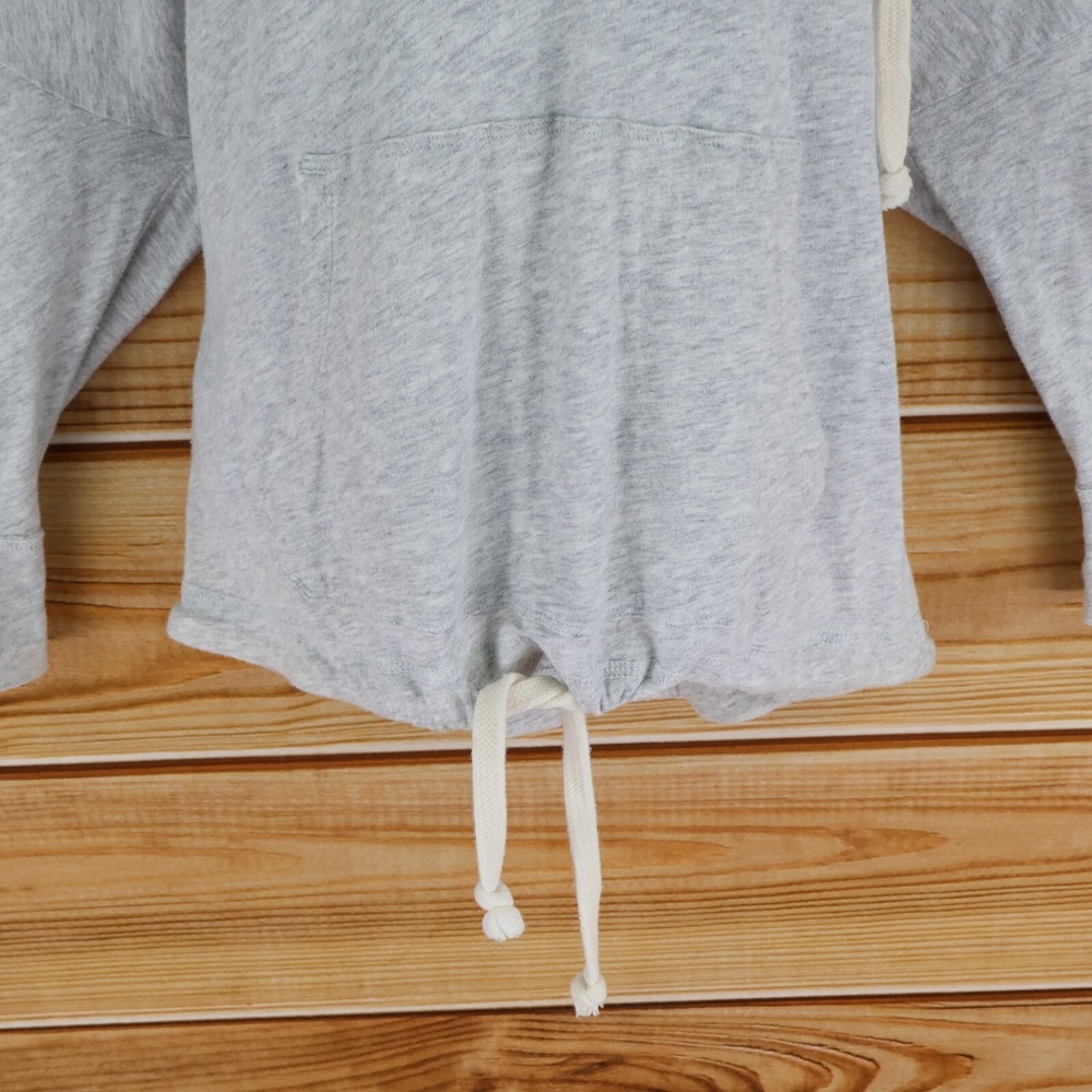 American Eagle Outfitters Sweatshirt‎ Hooded Womens M Gray Heathered 100% Cotton - Picture 5 of 7